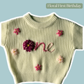 DIY Embroidery Kit - Floral First Birthday