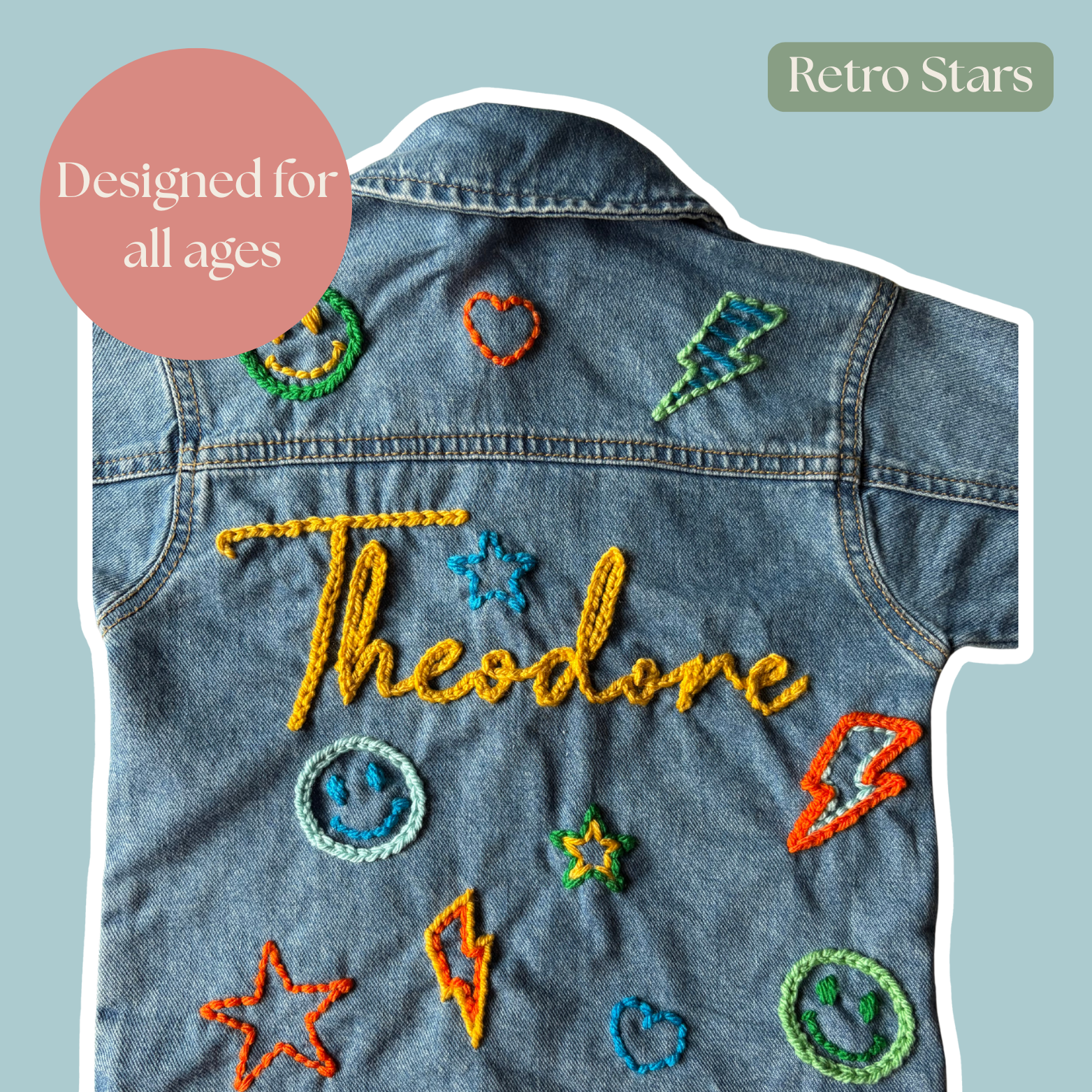 DIY Embroidery Kit - Retro Stars