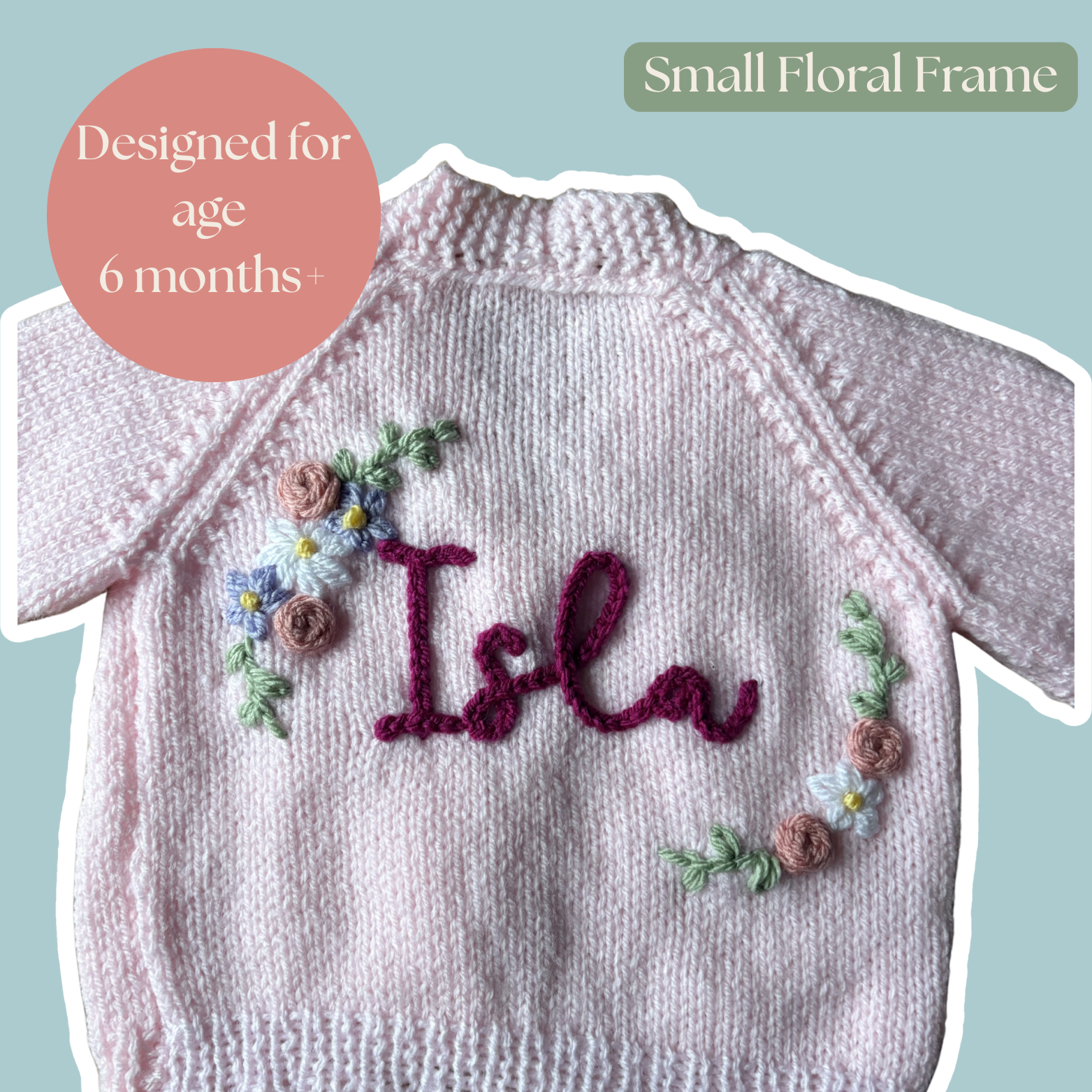 DIY Embroidery Kit - Small Floral Frame (for age 6m +)