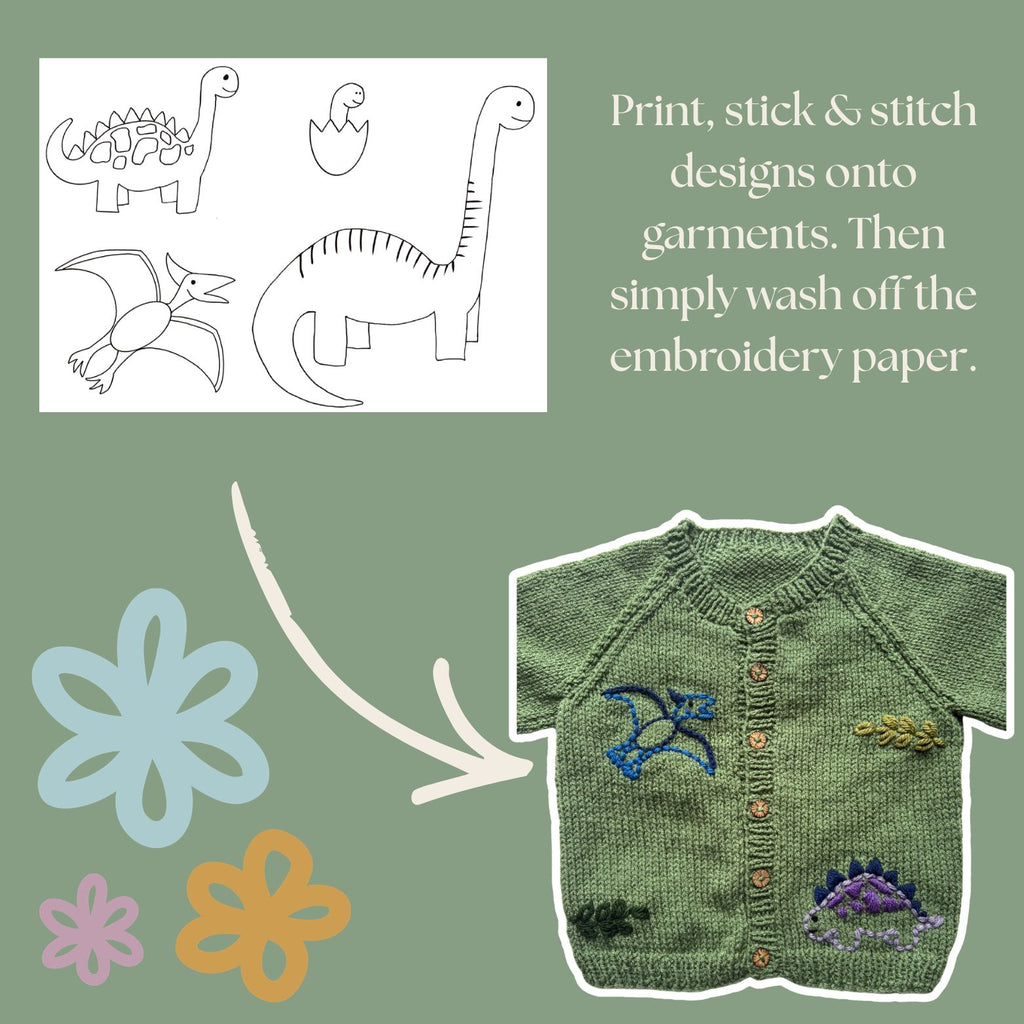 DIY Embroidery Kit - Dinosaurs