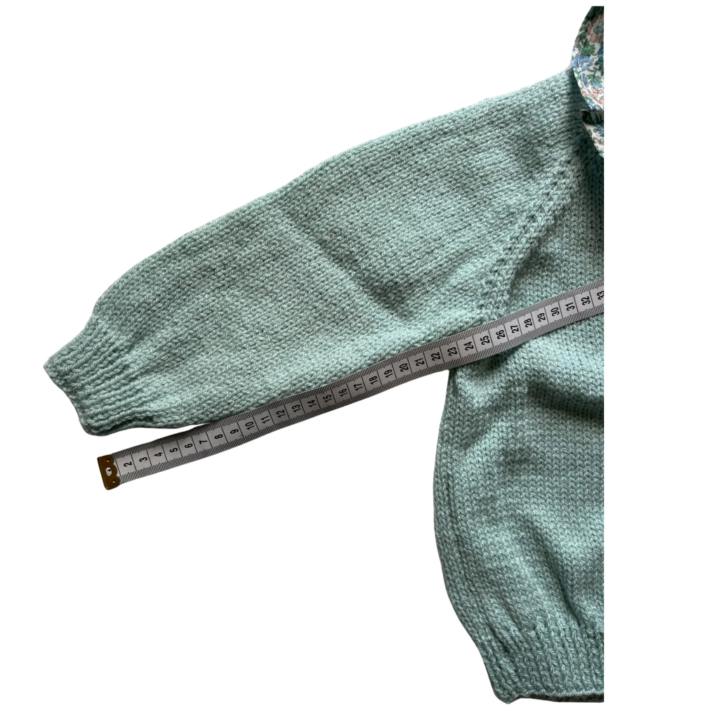 Blue Liberty Collar 2-3 Years Hand-Knit Cardigan
