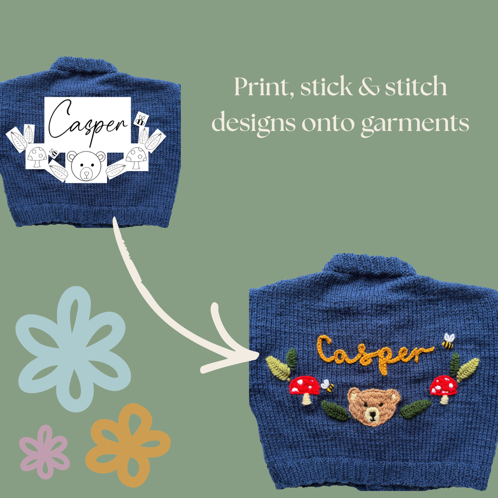 DIY Embroidery Kit - A woodland scene