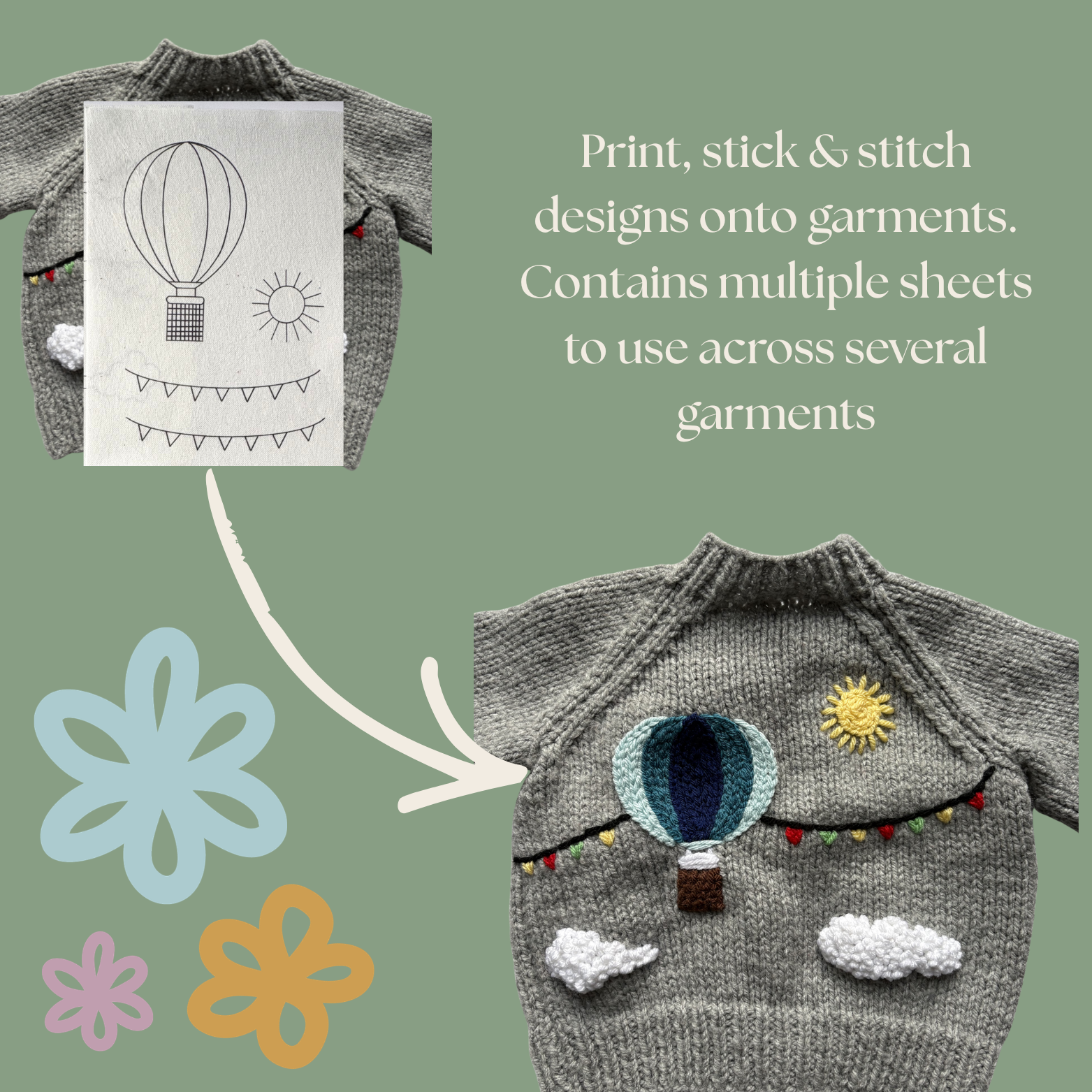 DIY Embroidery Kit - Hot Air Balloon