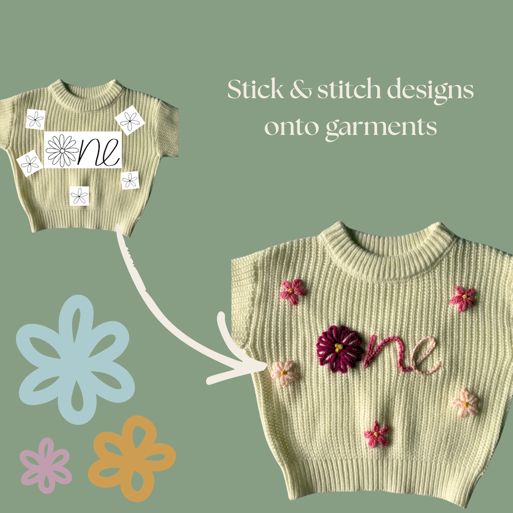 DIY Embroidery Kit - Floral First Birthday