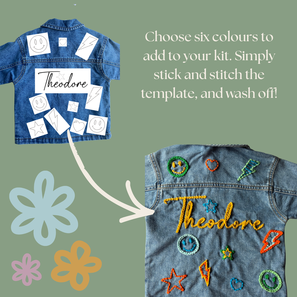 DIY Embroidery Kit - Retro Stars