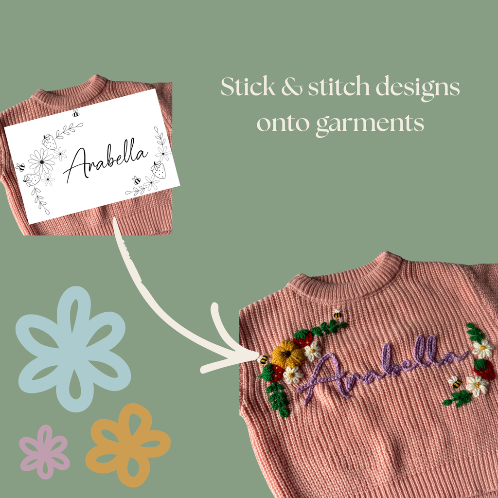 DIY Embroidery Kit - Strawberry & Sunflower Frame