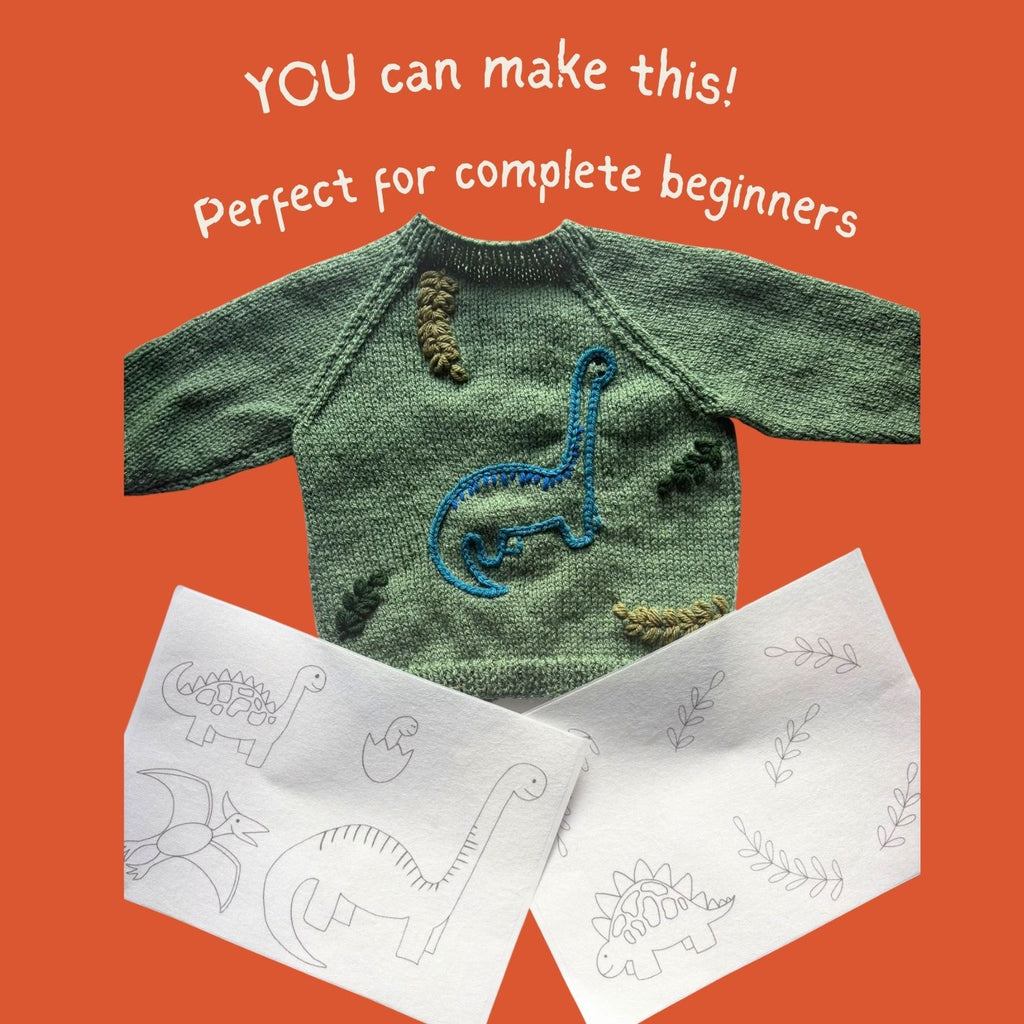 DIY Embroidery Kit - Dinosaurs