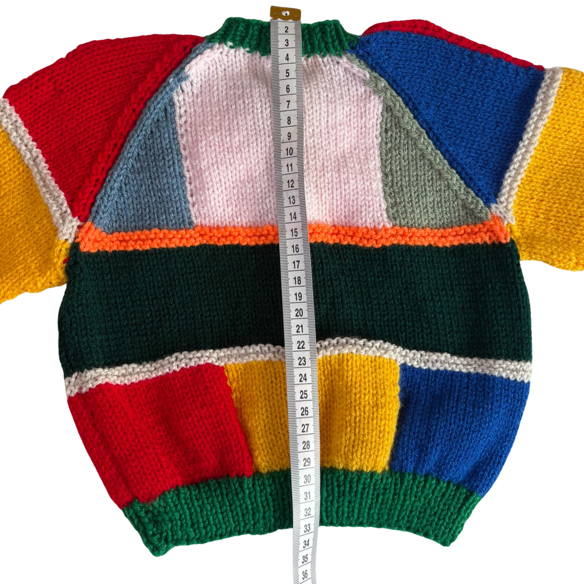 Multicoloured 1-2 Years Hand-Knit Cardigan