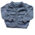 Blue 1-2 Years Hand-Knit Cardigan