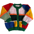 Multicoloured 1-2 Years Hand-Knit Cardigan