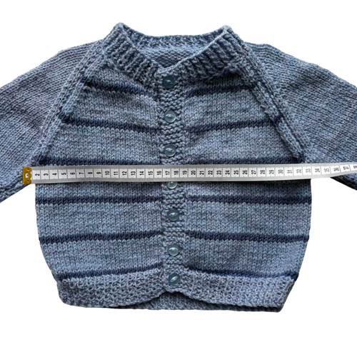 Blue 1-2 Years Hand-Knit Cardigan