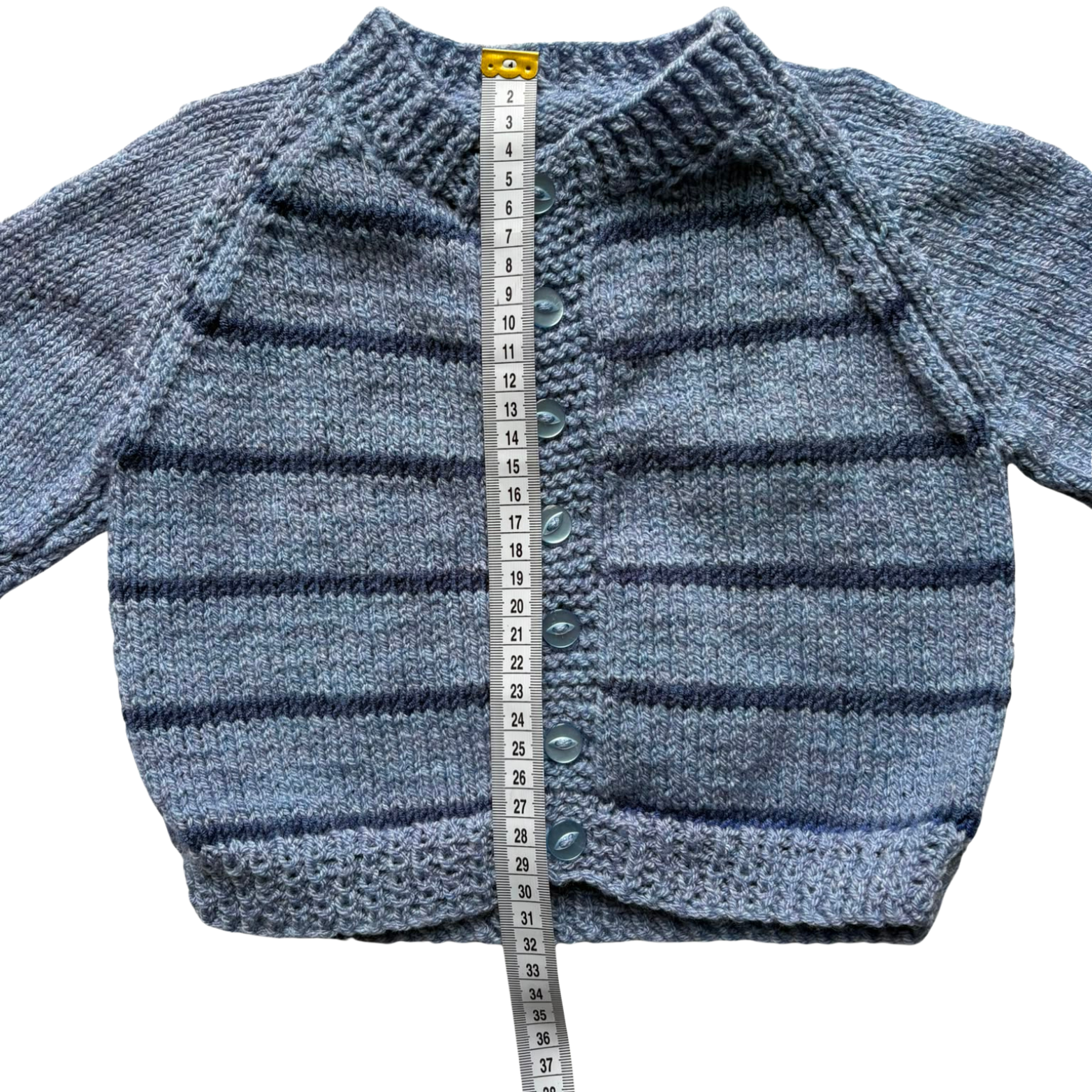 Blue 1-2 Years Hand-Knit Cardigan