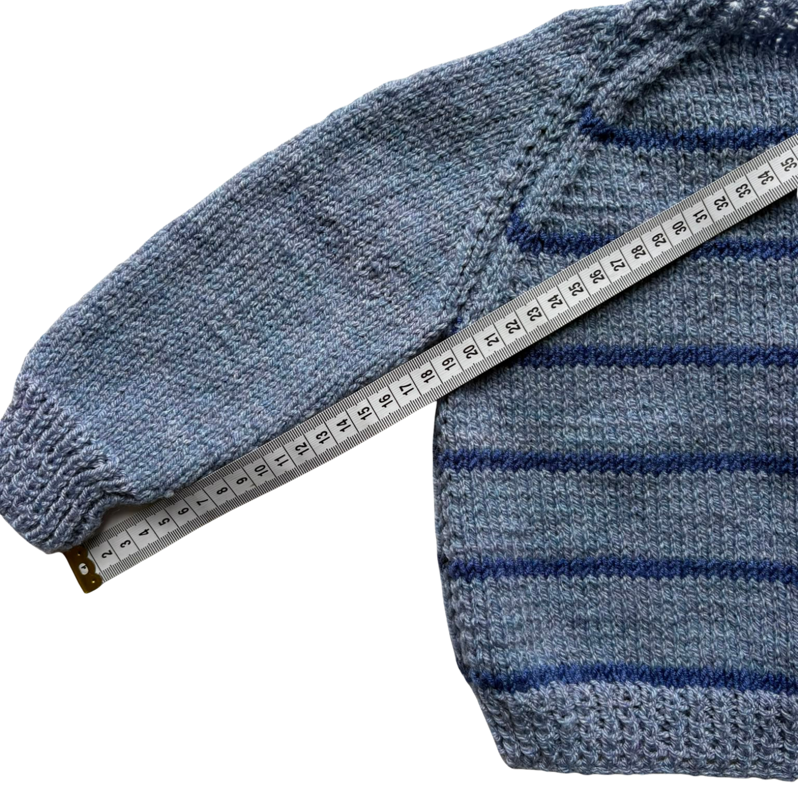 Blue 1-2 Years Hand-Knit Cardigan