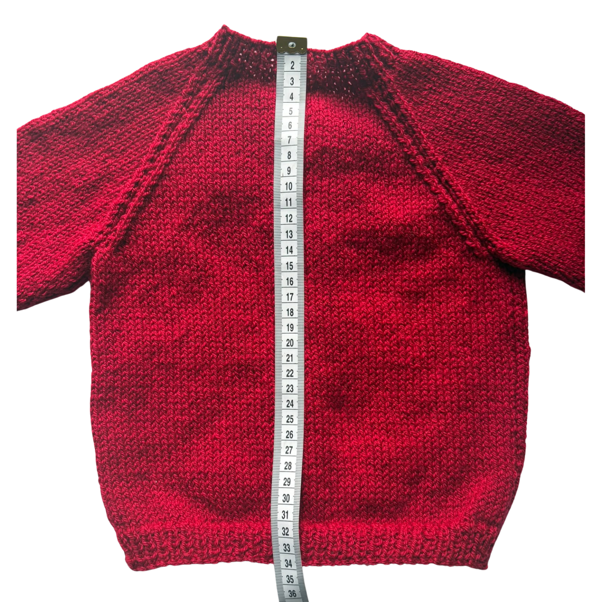 Red 1-2 Years Hand-Knit Cardigan
