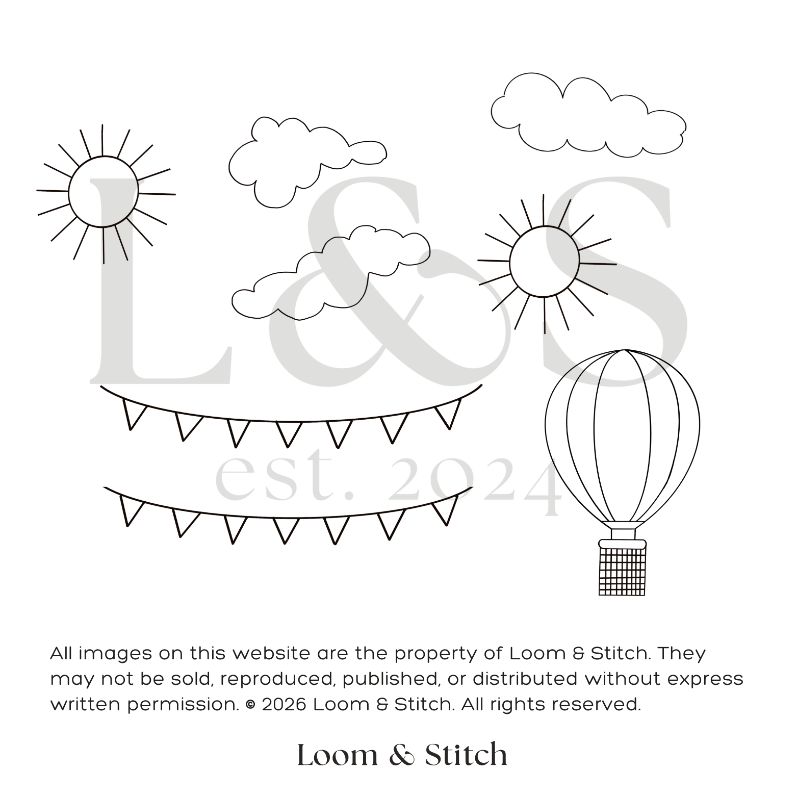 DIY Embroidery Kit - Hot Air Balloon