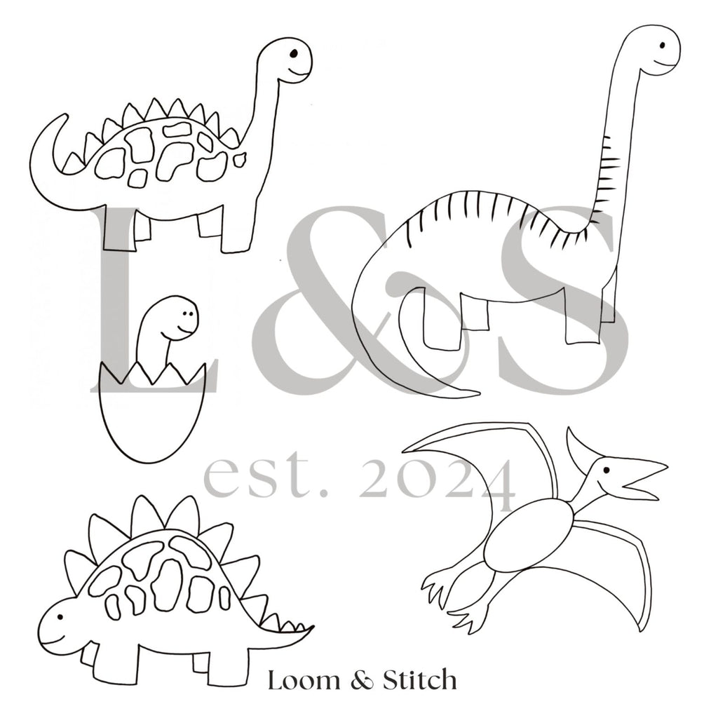DIY Embroidery Kit - Dinosaurs