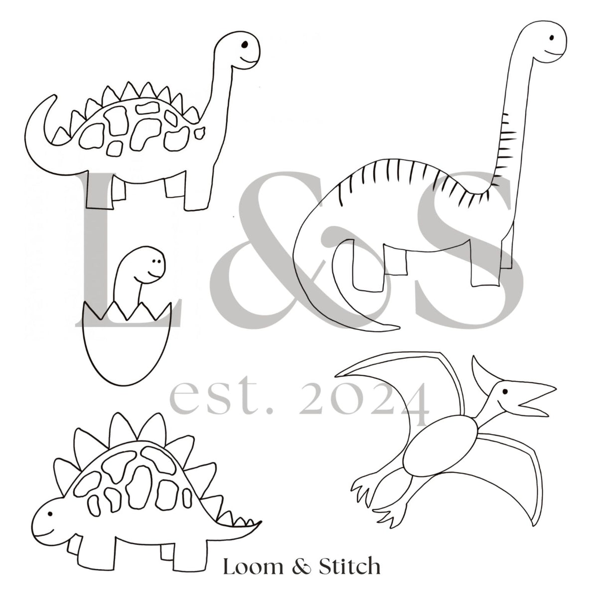 DIY Embroidery Kit - Dinosaurs