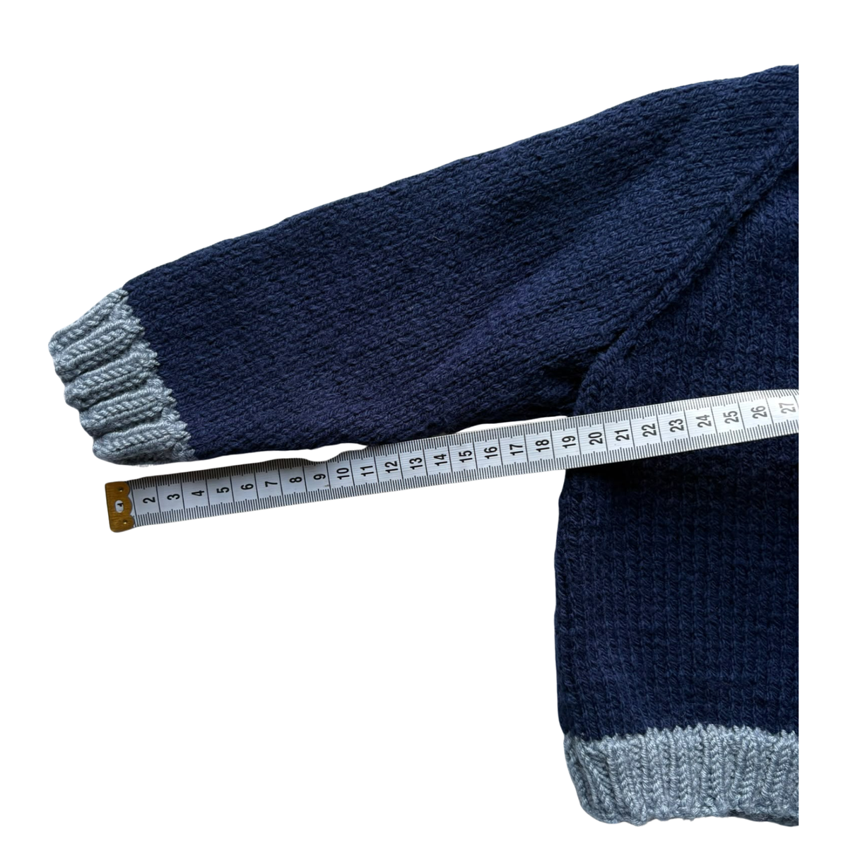 Navy 1-2 Years Hand-Knit Cardigan