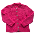 Pink 1-2 Years Hand-Knit Cardigan