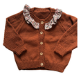 Burnt Orange Liberty 2-3 Years Hand-Knit Cardigan