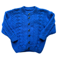 Royal Blue 1-2 Years Hand-Knit Cardigan