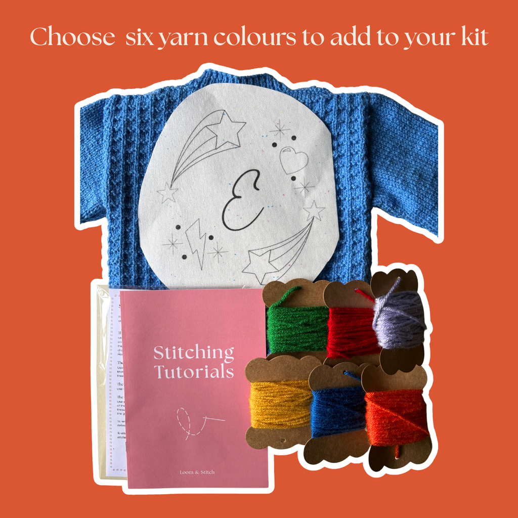 DIY Embroidery Kit - Retro Stars Frame