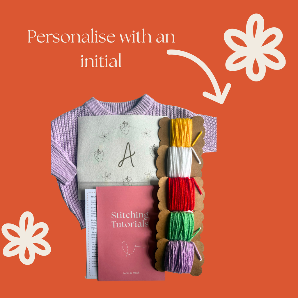 DIY Embroidery Kit - Strawberry and Daisy Wreath