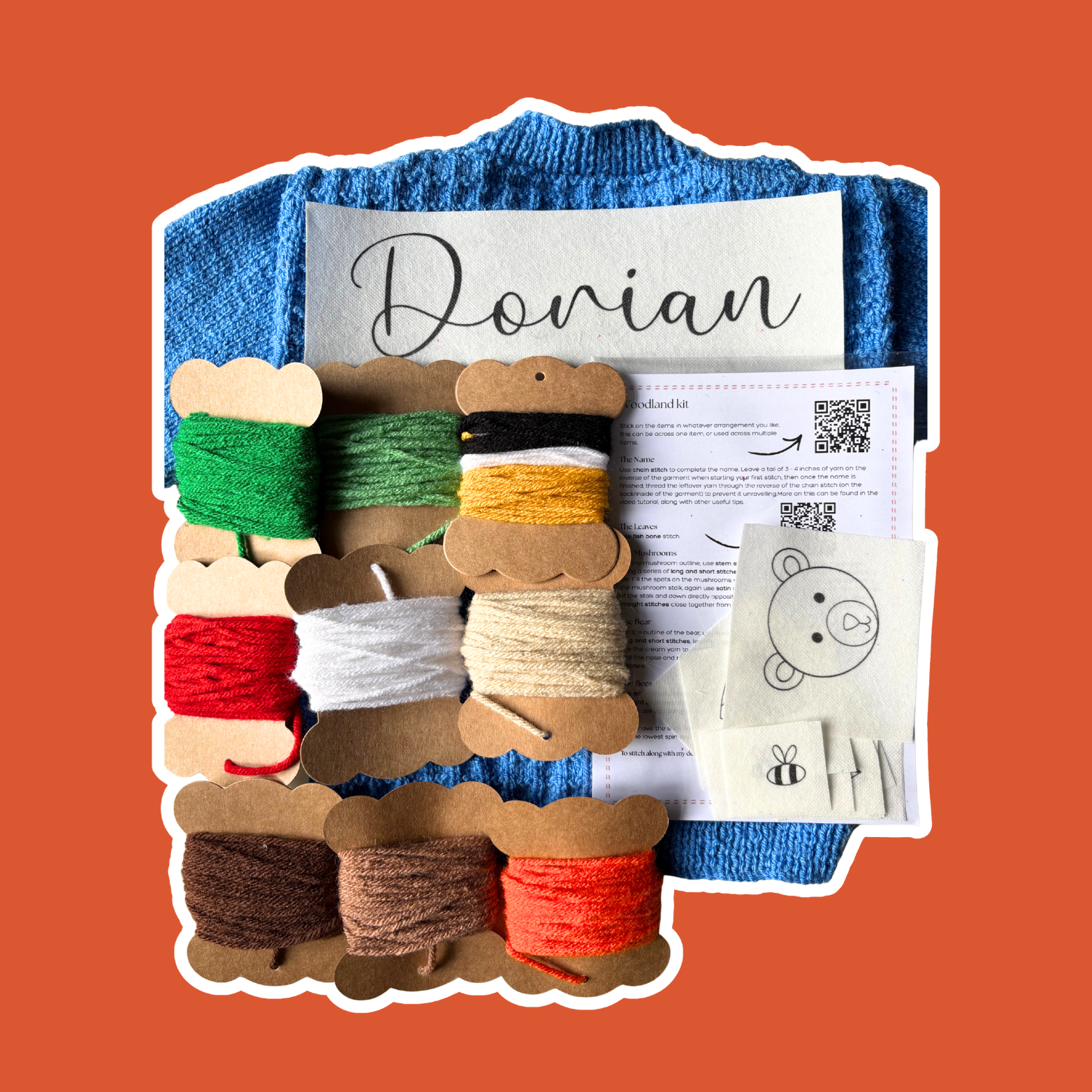 DIY Embroidery Kit - A woodland scene