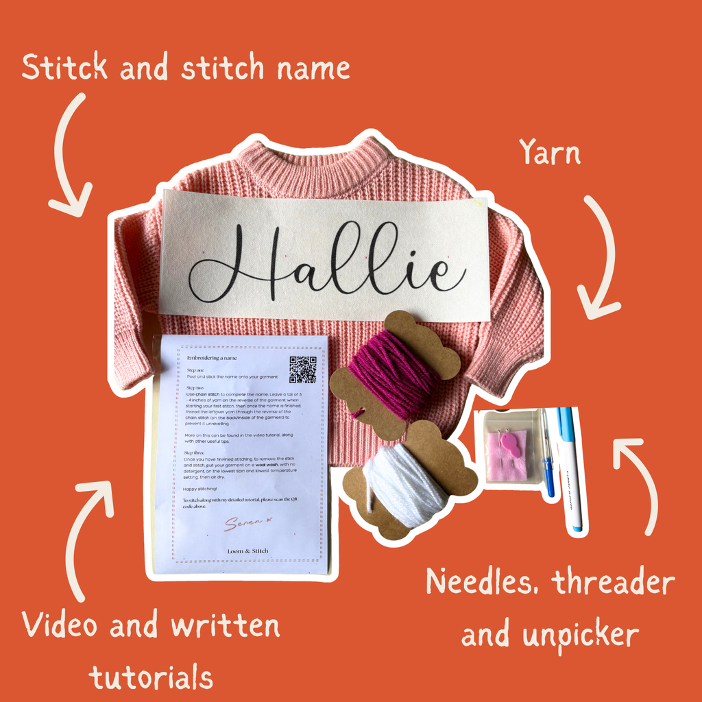 DIY Embroidery Kit - Name Only