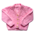 Pink 3-6 Months Hand-Knit Cardigan