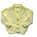 Butter Yellow 0-3 Months Hand-Knit Cardigan