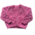 Rose 0-3 Months Hand-Knit Cardigan