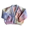 Rainbow 6-9 Months Hand-Knit Cardigan
