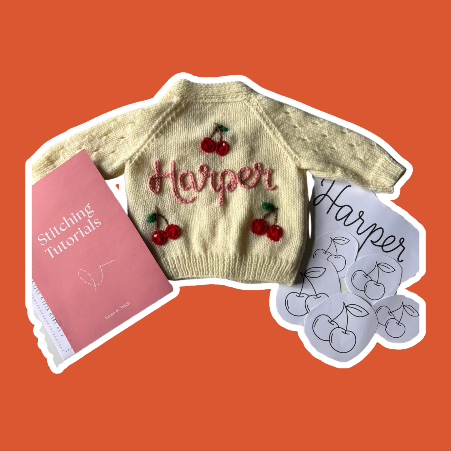 DIY Embroidery Kit - Cherries and Berries (all ages)