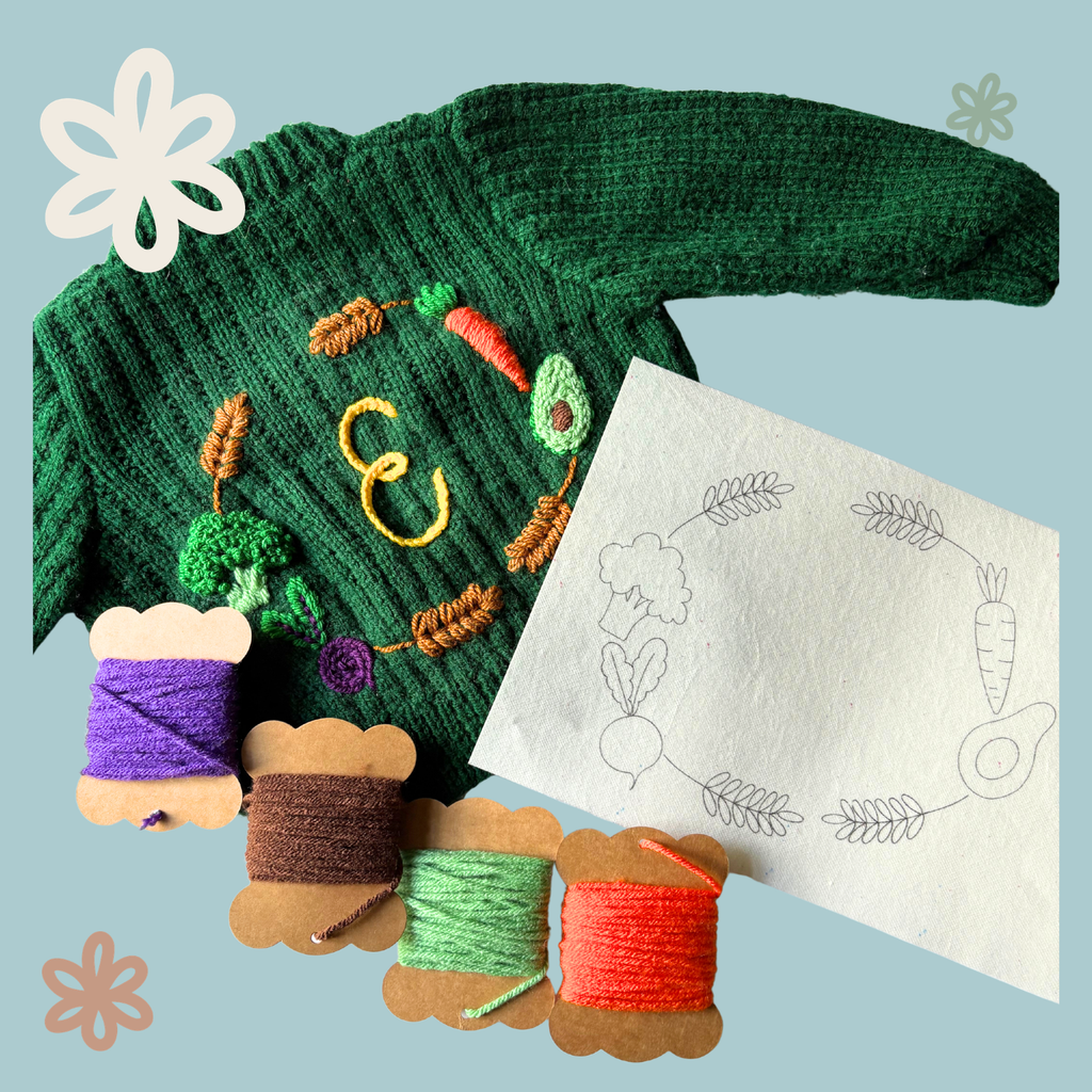 DIY Embroidery Kit - Veggie Lover