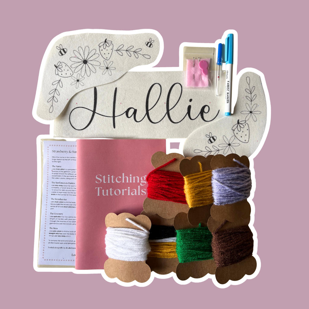 DIY Embroidery Kit - Strawberry & Sunflower Frame