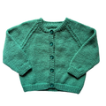 Green 1-2 Years Hand-Knit Cardigan