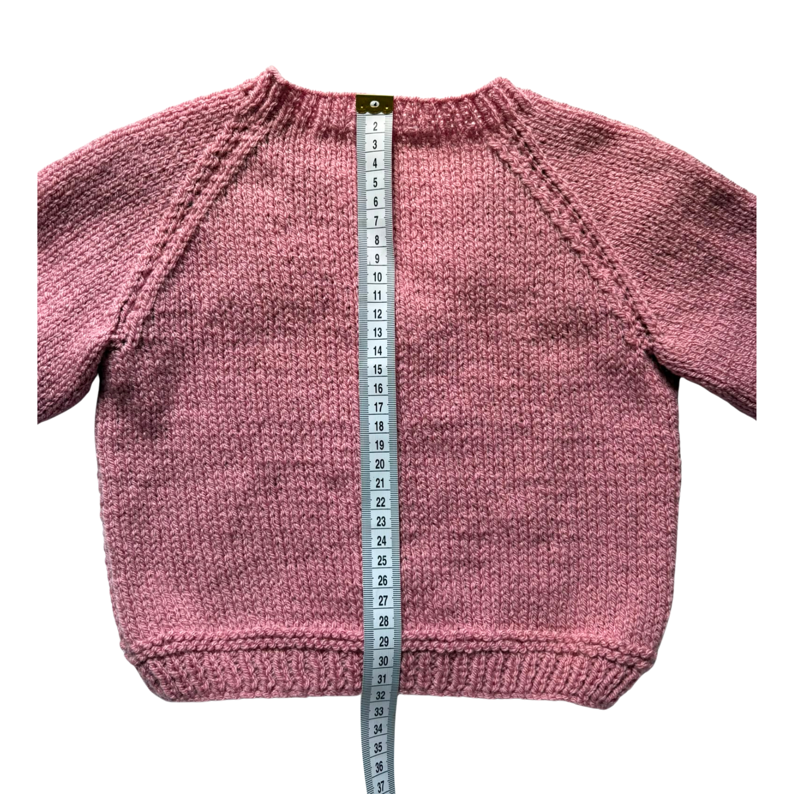 Rose Pink 1-2 Years Hand-Knit Cardigan