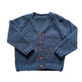 Navy 2-3 Years Hand-Knit Cardigan