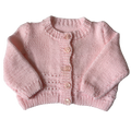 Pink 3-6 Months Hand-Knit Cardigan