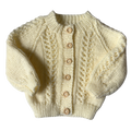 Off-White 3-6 Months Hand-Knit Cardigan