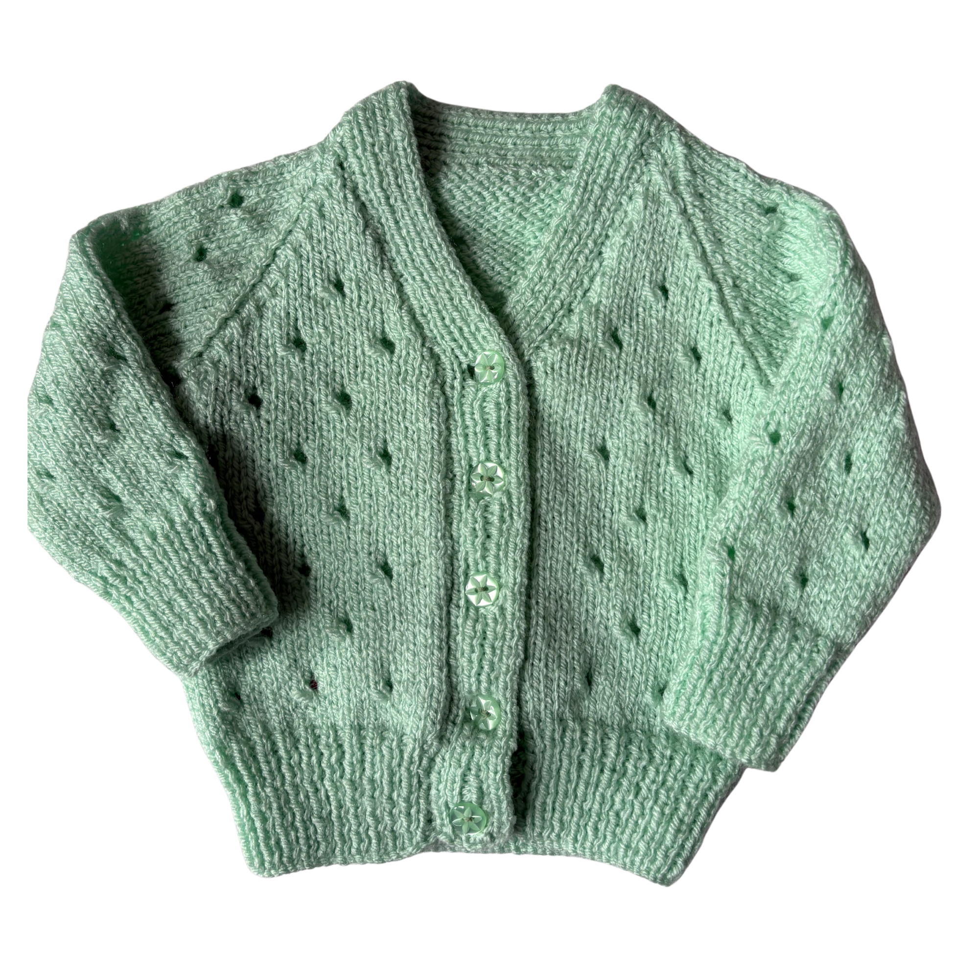Green 0-3 Months Cardigan