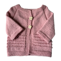Pink 9-12 Months Hand-Knit Cardigan