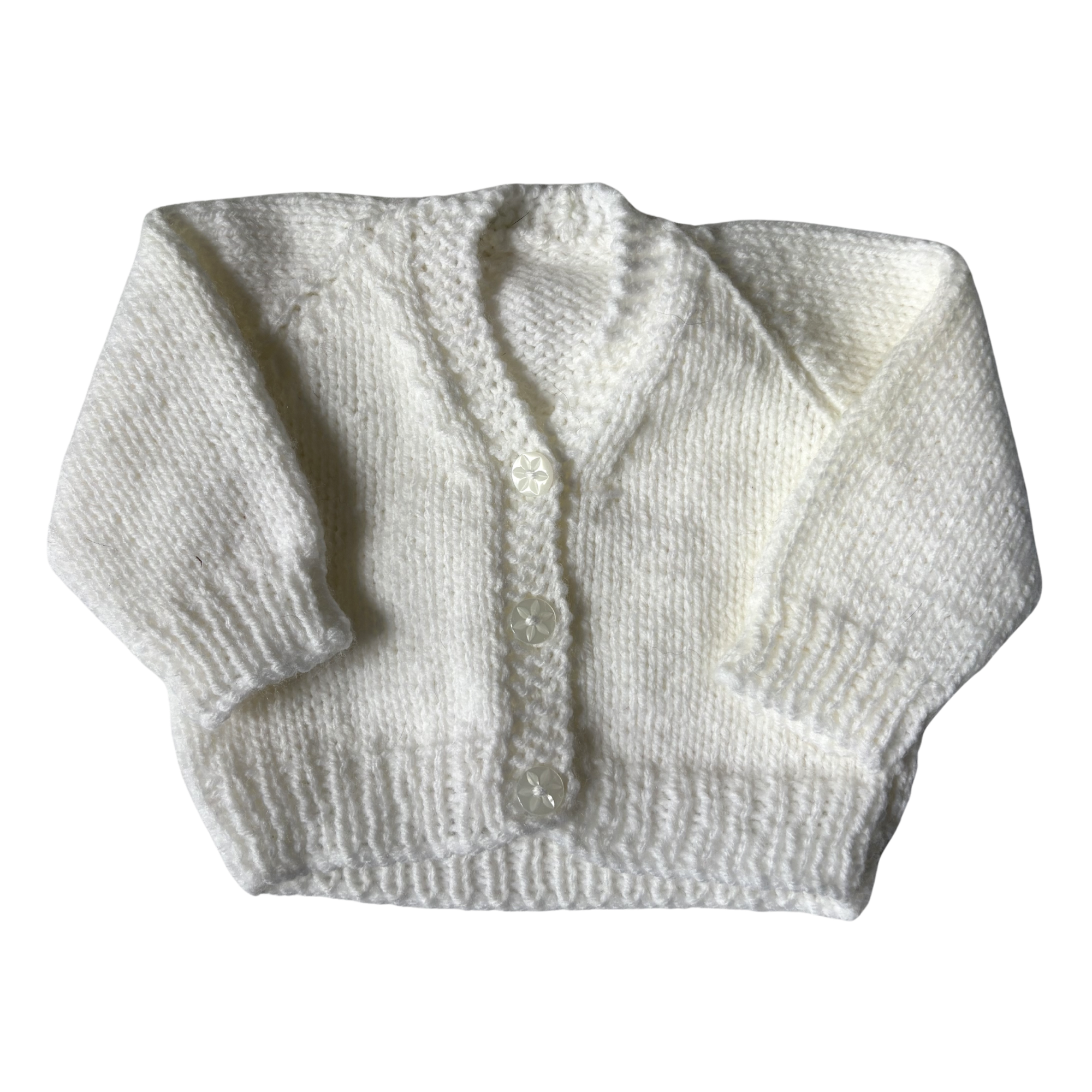 White 0-3 Months Cardigan